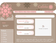 Tablet Screenshot of jewellerybycalista.co.uk